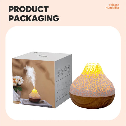300ml Volcano Air Humidifier Desktop Electric USB Humidificadore Water Mist Diffuser Purifier Air Freshener With 7 Colors Night