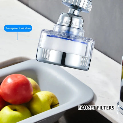Kitchen Faucet Water Filter 360° Sink Filter Pressurized Sink Faucet Water Filter Universal Faucet Aerator Bathroom Accessories
