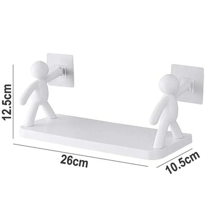 Self-Adhesive Bathroom Shampoo Storage Rack