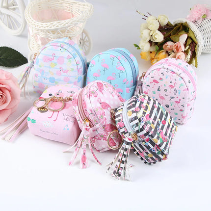 Women PU Leather Unicorn Coin Purse Mini Wallet Zipper Coin Backpack Keys Pouch Storage Bag Card Holder Home Storage Organizer