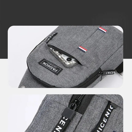 Chest Bag Men's One Shoulder Crossbody Bag Large Capacity Outdoor Sports And Leisure Fashion Small Shoulder Bag Large Capacit