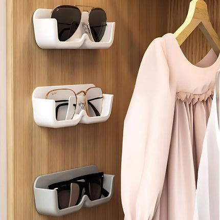 10PCS Eyeglasses Organizer Wall Mounted No-Punch Sunglasses Organizer Premium Sunglasses Display Case Home Storage
