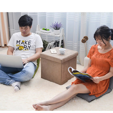 Home Office Floor Chair Folding Multiangle Portable Floor Seat with Adjustable Backrest, Low Folding Chair with Sponge Filling
