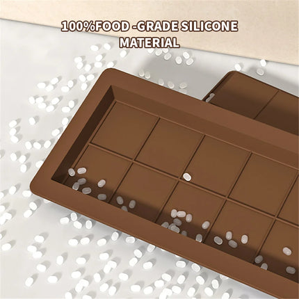 10 Grids Silicone Molding Chocolate Bar Mold Non-Stick Reusable Kitchen Deep Chocolate Mold Multipurpose Large Candy Molds