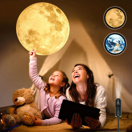 USB Ceiling Moon & Earth Projection Light