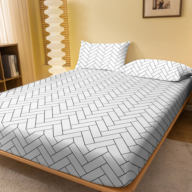 1 Piece Of Harrow Porcelain White Pattern Frosted Bedsheet, Bedroom Printed Bedspread, Bedding (Excluding Pillowcases)