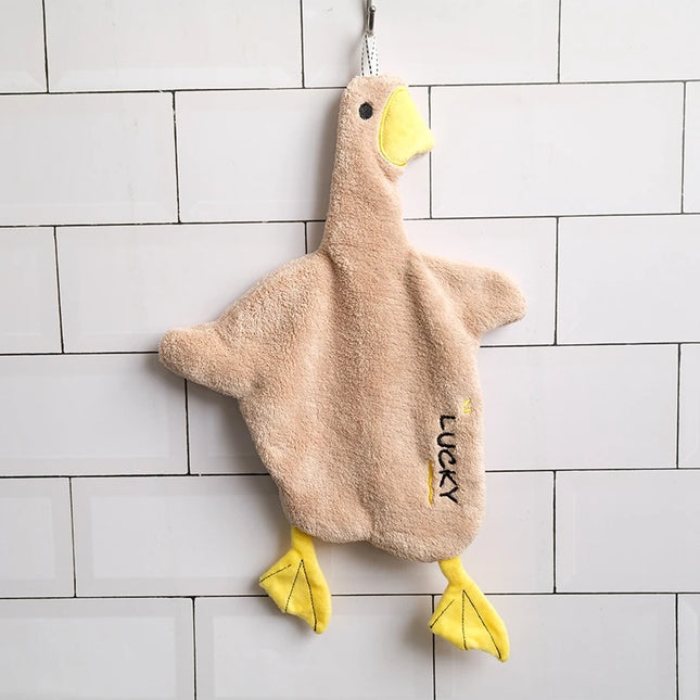 Cartoon Cat Shaped Hand Towel Kitchen Bathroom Hanging Absorbent Hand Towel Household Multi-functional Cleaning Hand Towel