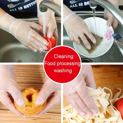 Premium TPE Disposable Gloves-Thick, Transparent & Food Grade for