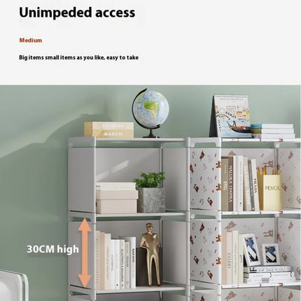 Simple Bookshelf Floor To Ceiling Dormitory Space Saving Home Storage Rack Wear-resistant Rack Multifunctional Storage Cabinet