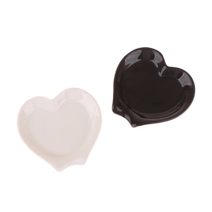 Creative Heart Shaped Ceramic Spoon Rest Pad Coffee Spoon Holder Soup Ladle Rack Kitchen Utensils Tableware Organizer