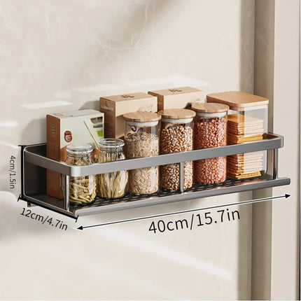 Aluminum Wall-Mounted Kitchen Spice Rack