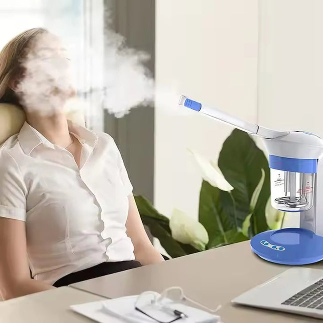 Beauty Salon Ionic Mist Sprayer Facial Steamer Heated Humidifier Face Sauna Ozone Steam Cleansing Spa Machine Skin Care Tool