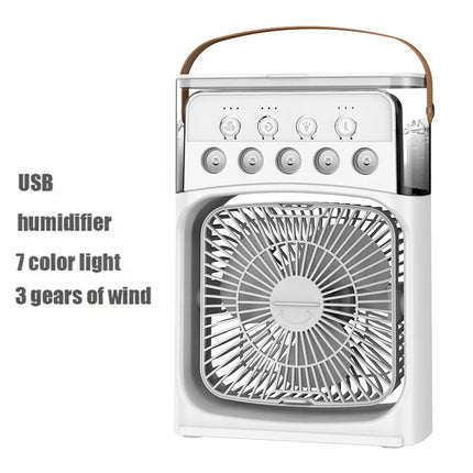 Portable 3 In 1 Fan AIr Conditioner Household Small Air Cooler LED Night Lights Humidifier Air Adjustment Home Fans Dropshipping