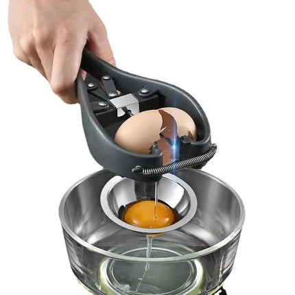 Stainless Steel Egg Cracker Separator Tool
