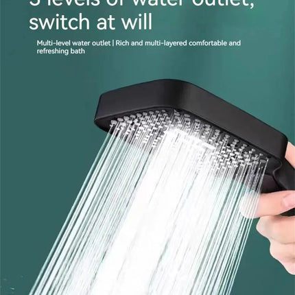Adjustable Shower Head With 3 Modes Large Flow Shower Head High Pressure Water Saving Shower Faucet Bathroom Accessories