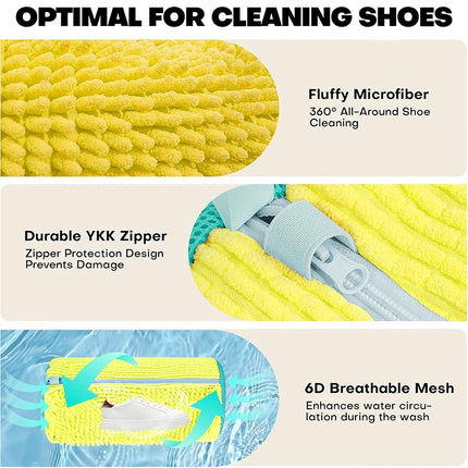 Shoe Washing Machine Bag Laundry Shoe Bag for Washer and Dryer Reusable Shoe Cleaning Bag for Shoes Unstain Cleaner