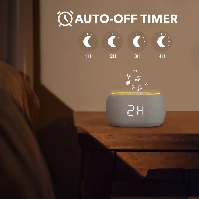 Noise Machine Alarm Clock Bluetooth Speaker with Lights