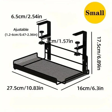 No-Drill Under-Desk Cable Management Tray