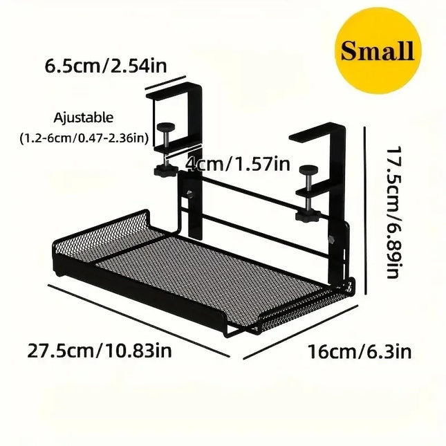 No-Drill Under-Desk Cable Management Tray