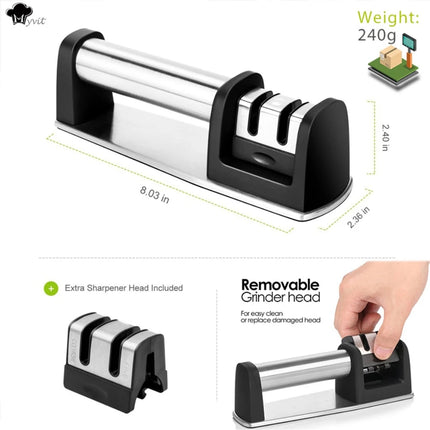 Knife Sharpener Professional Sharpening Stone Whetstone Grindstone 2/3/4 Stages Kitchen Knives Scissor Grinder Stone Householder