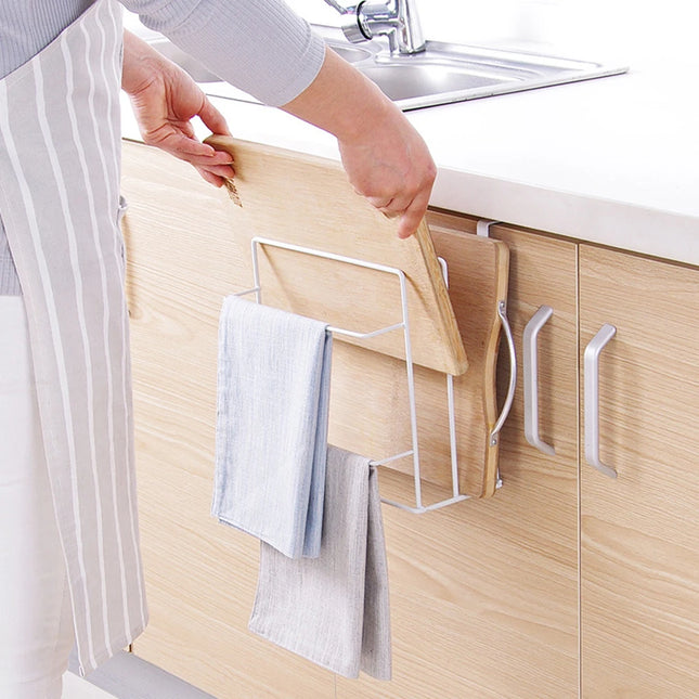 Double-Layer Metal Cutting Board Kitchen Shelf