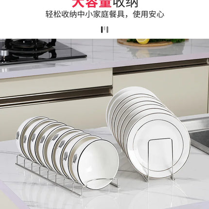 Stainless Steel Dish Drainer Rack Ociekacz Do Naczyn Kitchen Household Storage Organizer Drying Bowl Holder Simple Pot Lid Shelf