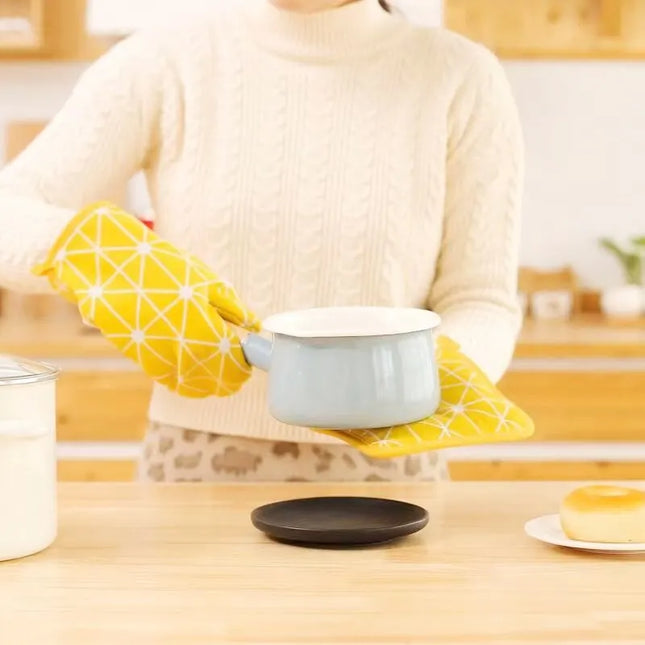 1 Pack Of Cotton And Linen Baking Gloves Microwave Oven Gloves Home Insulation Kitchen Baking Oven Special Tools