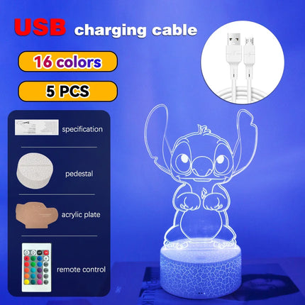 3D Stitch Night Light