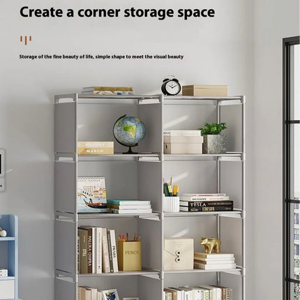 Simple Bookshelf Floor To Ceiling Dormitory Space Saving Home Storage Rack Wear-resistant Rack Multifunctional Storage Cabinet