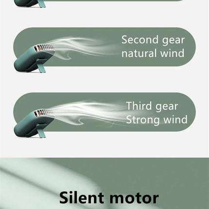 New Mini Portable Fan Portable Rechargeable Bladeless Turbo Ultra Quiet Student Hand Held Fan Outdoor Sports Travel