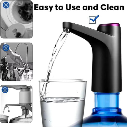 Automatic Water Press Household Barreled Water Electric Water Pump USB Rechargeable Mineral Water Pump Portable Water Dispenser