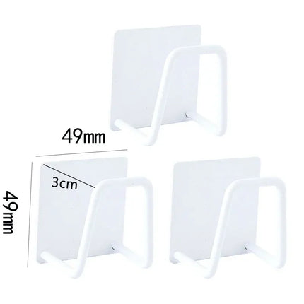 Kitchen Sponge Racks Self Adhesive Sink Sponges Drain Drying Rack Holders Stainless Steel Wall Hooks Home Storage Hook Organizer