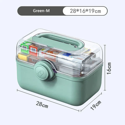 Large Capacity Portable Medicine Organizer Box