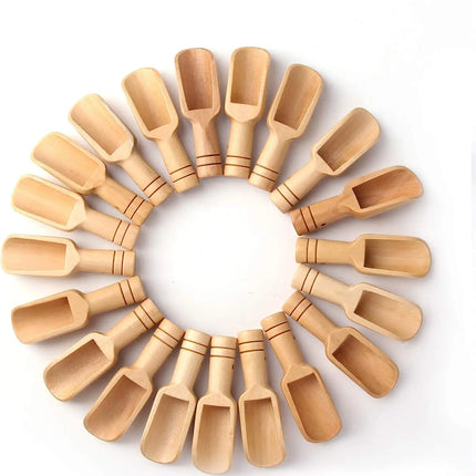 10/30/50/100pcs Coffee Mini Wooden Spoon Bath Salt Spoon Wooden Candy Spoon Laundry Detergent Spoon Set Baby Spoon Kitchen
