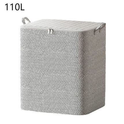 Dustproof Organizers Foldable Toy Organizer Box Stackable House-Moving with Handle Zipper for Blanket Comforter Clothing Bedding