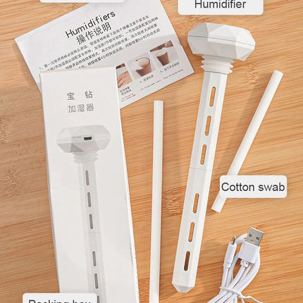 LED Lamp Air Humidifier USB Essential Oil Diffuser Car Purifier Aroma Anion Mist Maker with Romantic Light Portable Humidifier