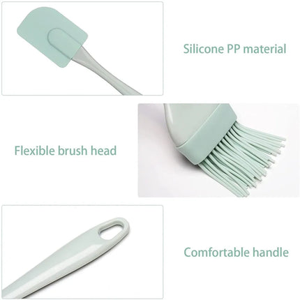 3Pcs Silicone Spatula Set Non-stick Kitchen Tools