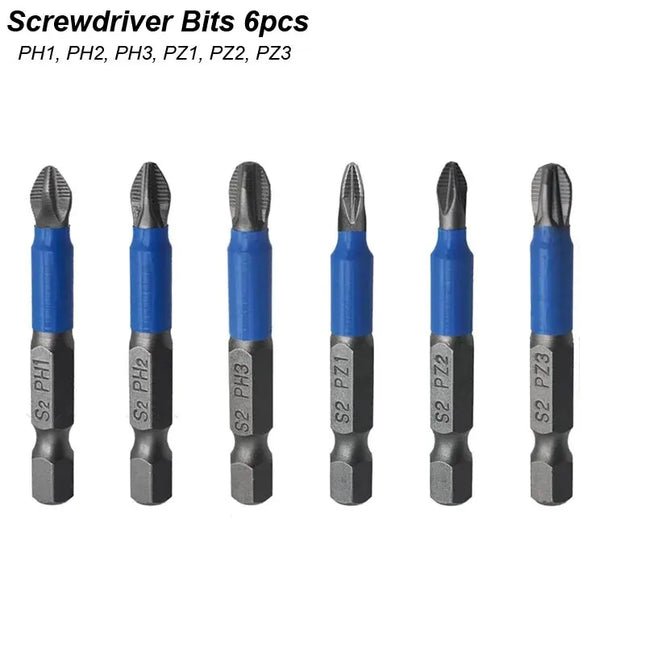 Magnetic Screwdriver Bit Set Anti Slip Non Cross Phillip Electric Drill Screw Driver Head Kit Impact Batch Power Hand Tool PH PZ