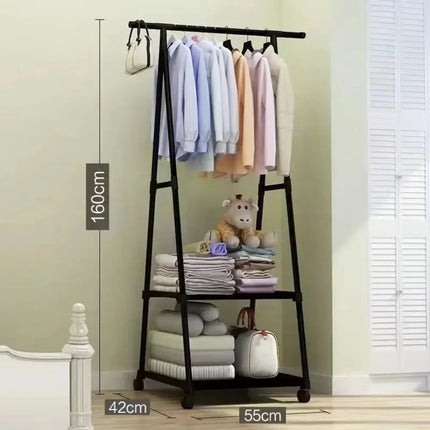 Triangle Floor Standing Clothes Rack