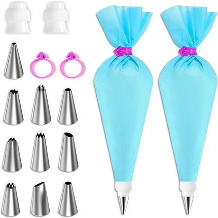 Silicone Piping Bags and Tips Set
