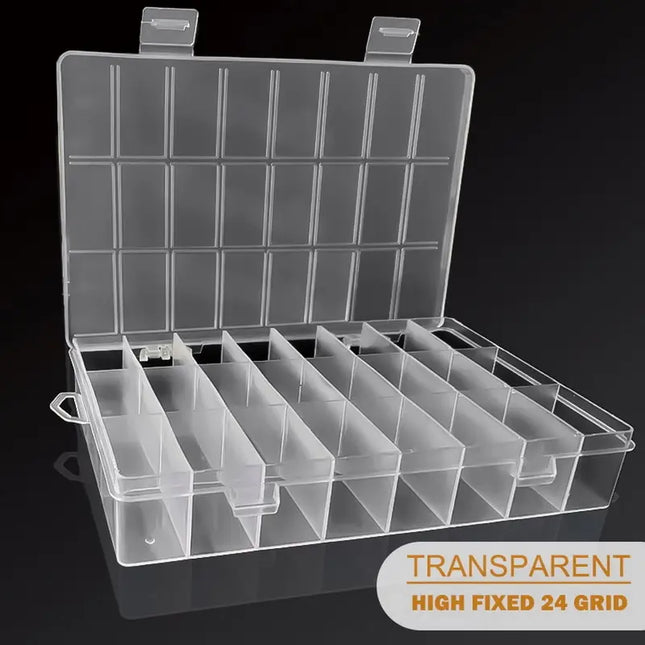 24-Grid Plastic Storage Box