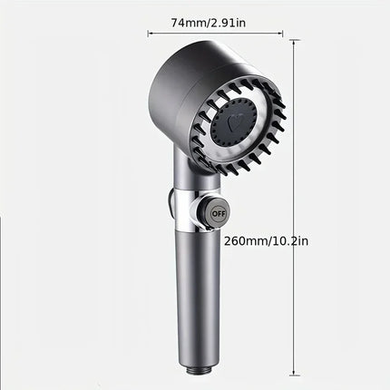 Shower Head Kit High Pressure Shower Head for Hard Water High Pressure Shower 3-mode Adjustable Spray with Massage Bathroom