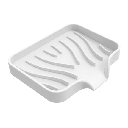 1-Pack Silicone Drain Soap Box Kitchen Bathroom Anti-slip Sink Tray Creative Washing Table Soap Tray Free Punch Drain Rack