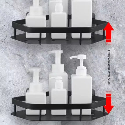 No-Drill Aluminum Shower Shelf