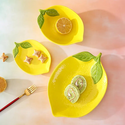 Creative Cartoon Lemon-Shaped Ceramic Bowl