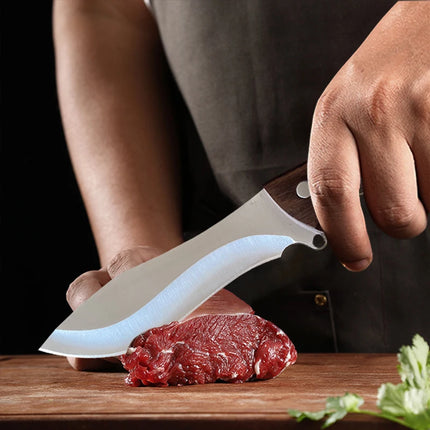 Boning Knife Barbecue Camping Cleaver Meat Cut Fruit Kitchen Knives Chef Utility Butcher Knife Sharp Blade Wooden Handle Cleaver