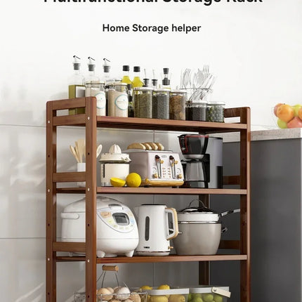Kitchen shelf, floor standing multi-layer product collection, household pot seasoning shelf, fruit and vegetable bowl and dish s