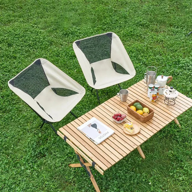 Outdoor Camping Portable Folding Moon Chair