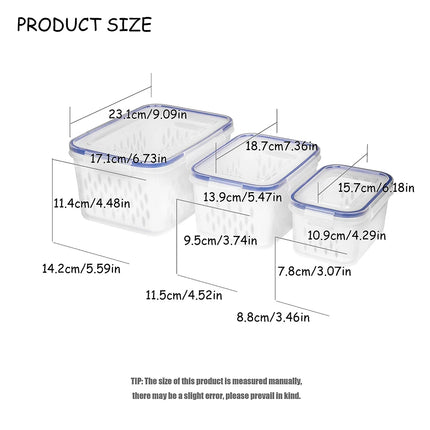 Airtight Fruit Storage Container with Removable Colander