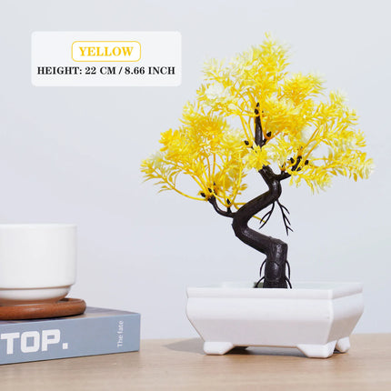 Artificial Bonsai Tree Potted Plant Small Table Decor